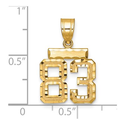 14K Yellow Gold Number 83 Charm – view 2