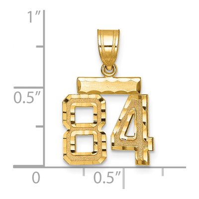 14K Yellow Gold Number 84 Charm – view 4