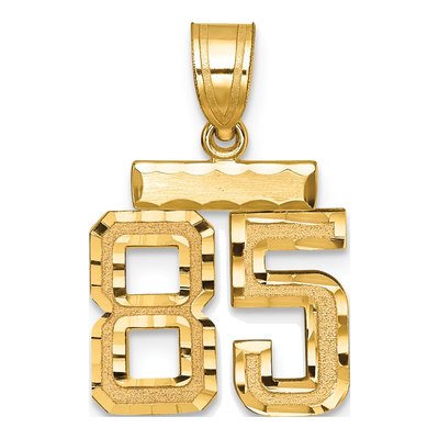 14K Yellow Gold Number 85 Charm
