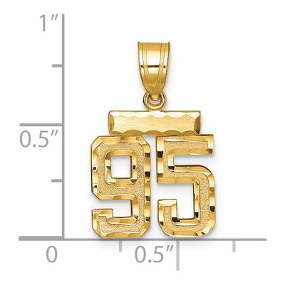 14K Yellow Gold Number 95 Charm – view 2