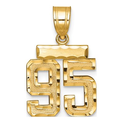 14K Yellow Gold Number 95 Charm