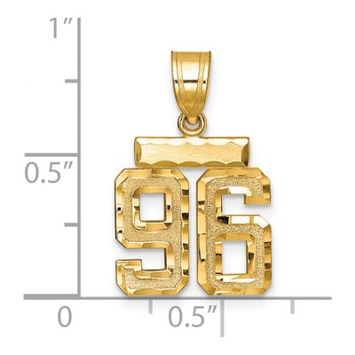 14K Yellow Gold Number 96 Charm – view 3