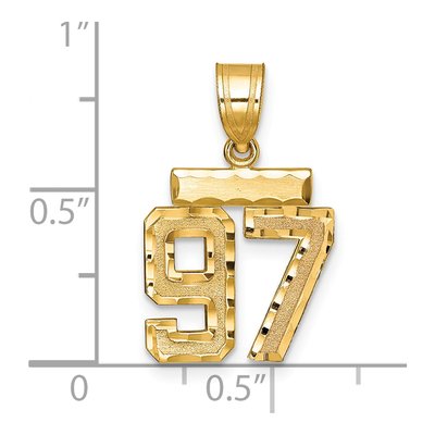 14K Yellow Gold Number 97 Pendant – view 2
