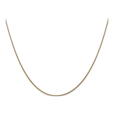 14K Yellow Gold 0.8mm 8mm Round Snake Chain – view 3