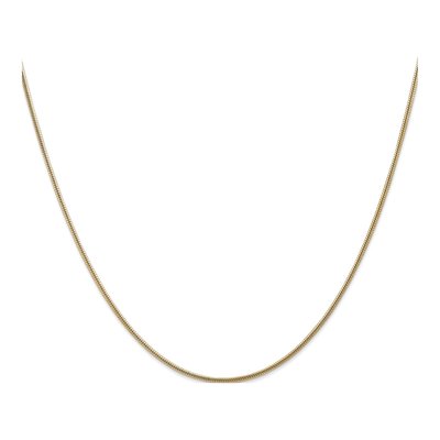 14K Yellow Gold 1.6mm Round Snake Chain – view 2