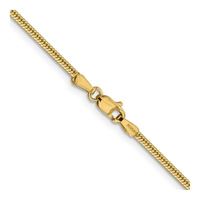 14K Yellow Gold 1.85mm Round Snake Chain – view 5