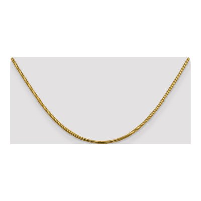 14K Yellow Gold 1.85mm Round Snake Chain – view 6