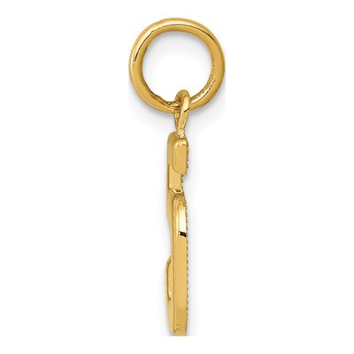 14K Yellow Gold Small Number 5 Charm – view 3