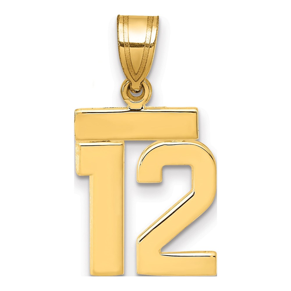 14K Gold Number 12 Charm