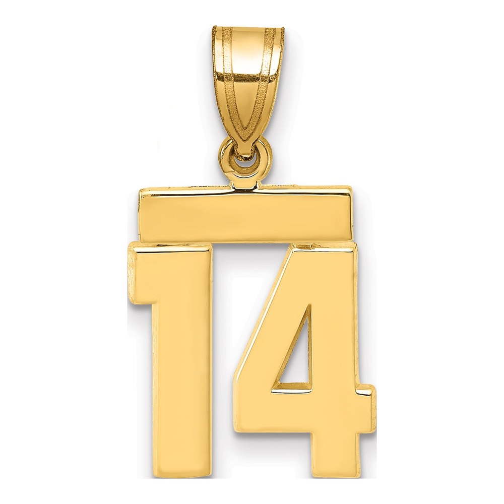 14K Gold Number 14 Charm