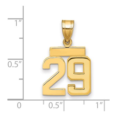14K Yellow Gold Small Number 29 Pendant – view 2