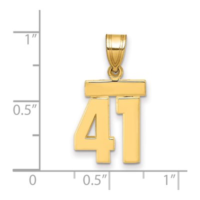 14K Yellow Gold Number 41 Charm – view 2