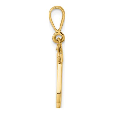14K Yellow Gold Small Number 42 Pendant – view 3