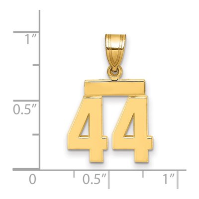 14K Yellow Gold Small Number 44 Pendant – view 2
