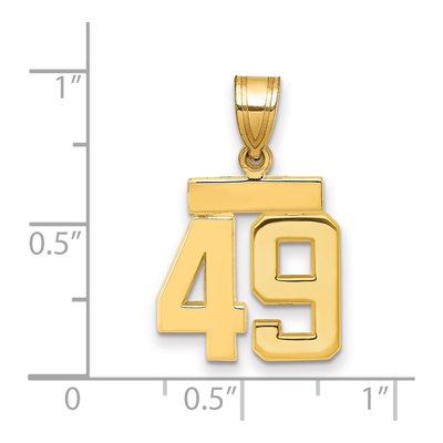 14K Yellow Gold Number 49 Charm – view 4