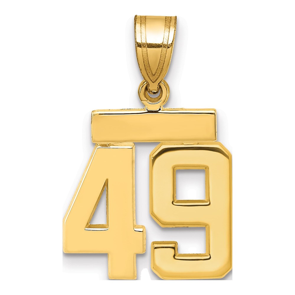 14K Yellow Gold Number 49 Charm
