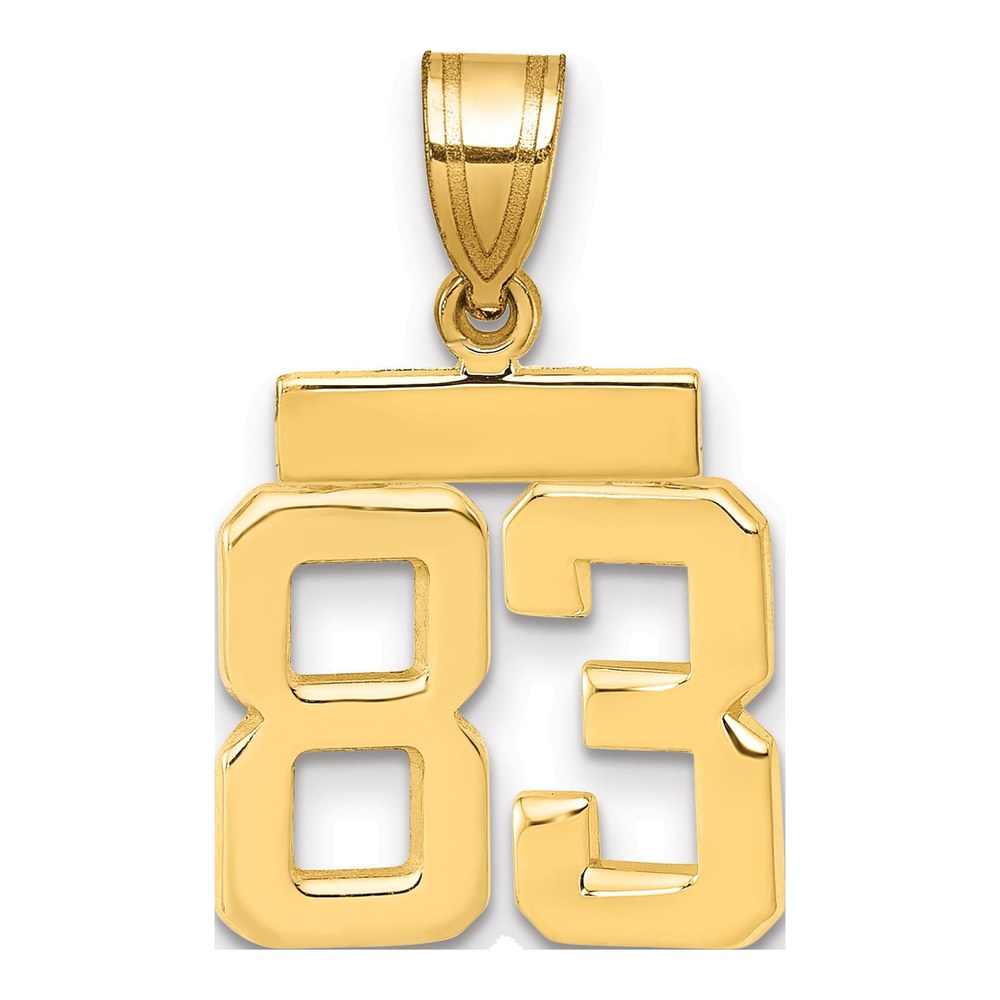 14K Yellow Gold Number 83 Charm