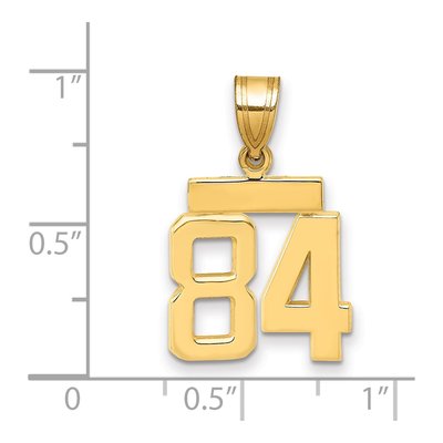 14K Yellow Gold Number 84 Charm – view 2