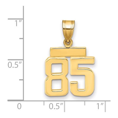 14K Yellow Gold Number 85 Charm – view 2