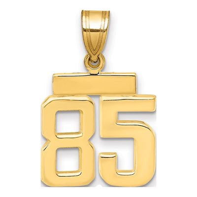 14K Yellow Gold Number 85 Charm