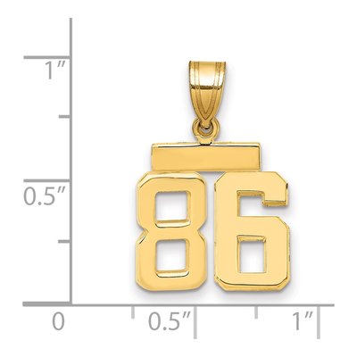 14K Yellow Gold Number 86 Charm – view 2