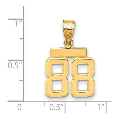 14K Yellow Gold Small Number 88 Charm – view 2