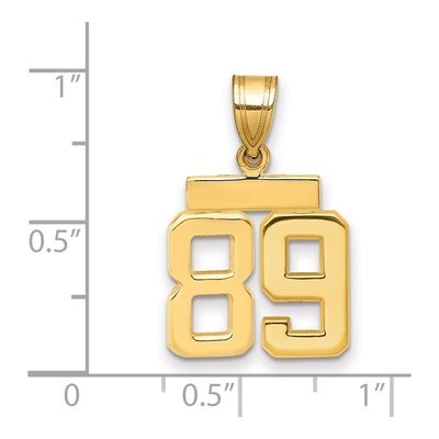 14K Yellow Gold Number 89 Charm – view 3