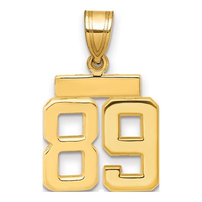 14K Yellow Gold Number 89 Charm