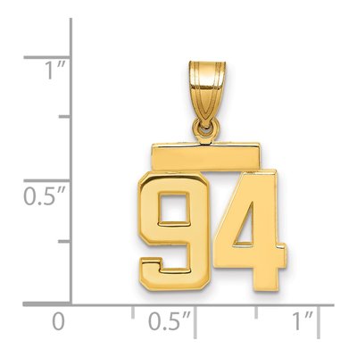 14K Yellow Gold Small Number 94 Charm – view 2