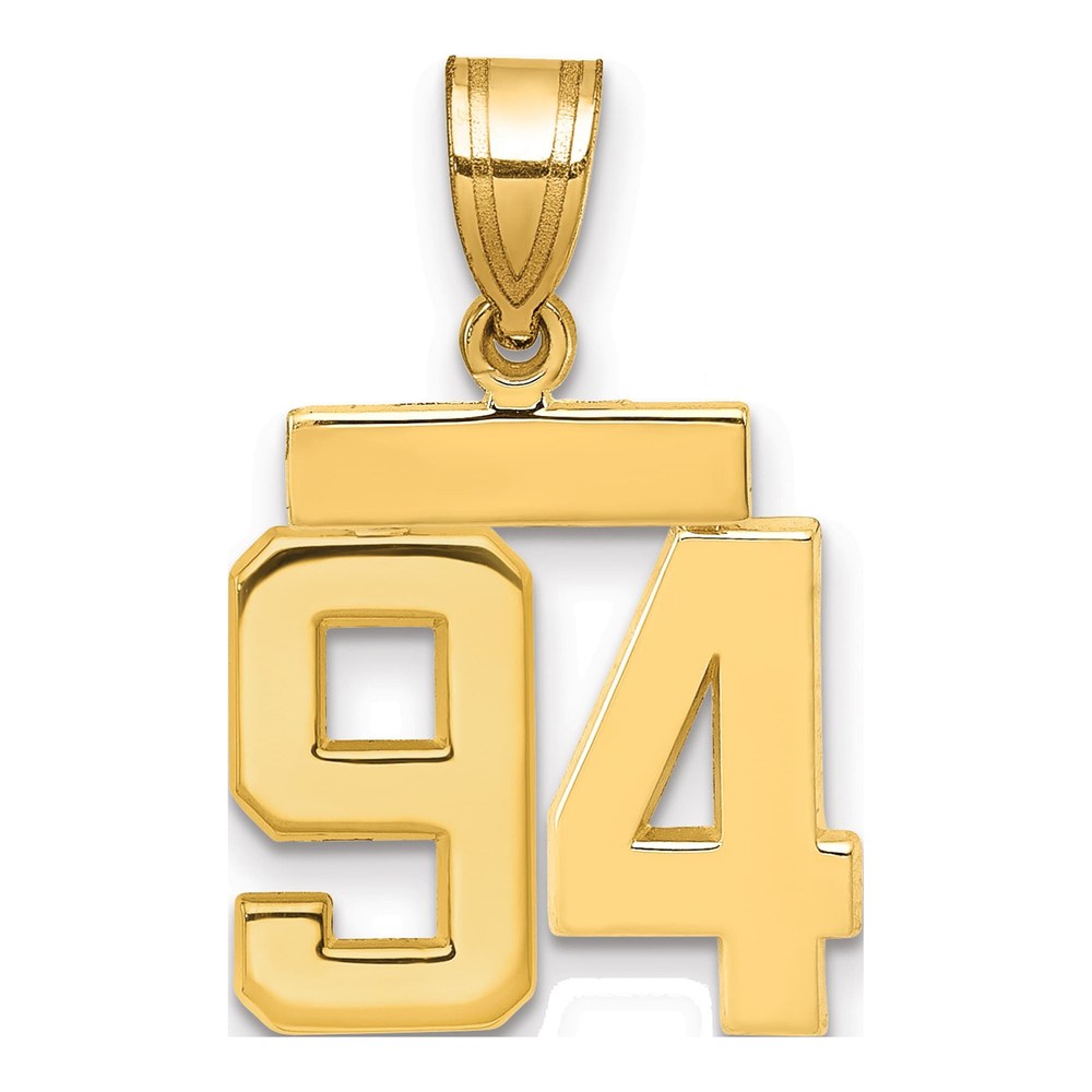 14K Gold Small Number 94 Charm