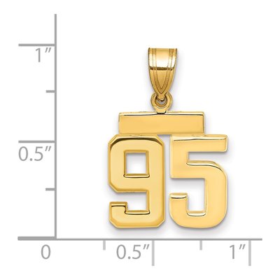 14K Yellow Gold Number 95 Charm – view 2