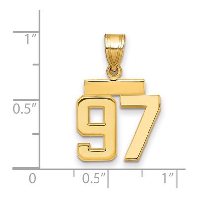 14K Yellow Gold Number 97 Charm – view 4