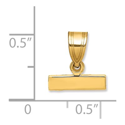 14K Yellow Gold Small Top Charm – view 4