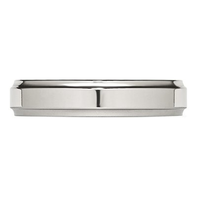 Stainless Steel 5mm Ridged Wedding Band – view 5