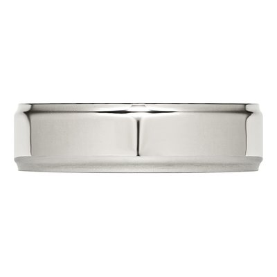 Stainless Steel 7mm Ridged Wedding Band – view 5