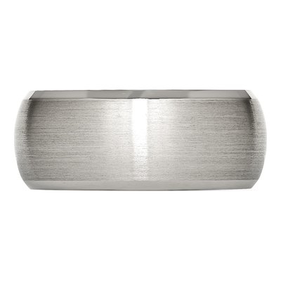 Stainless Steel 10mm Beveled Wedding Band – view 5
