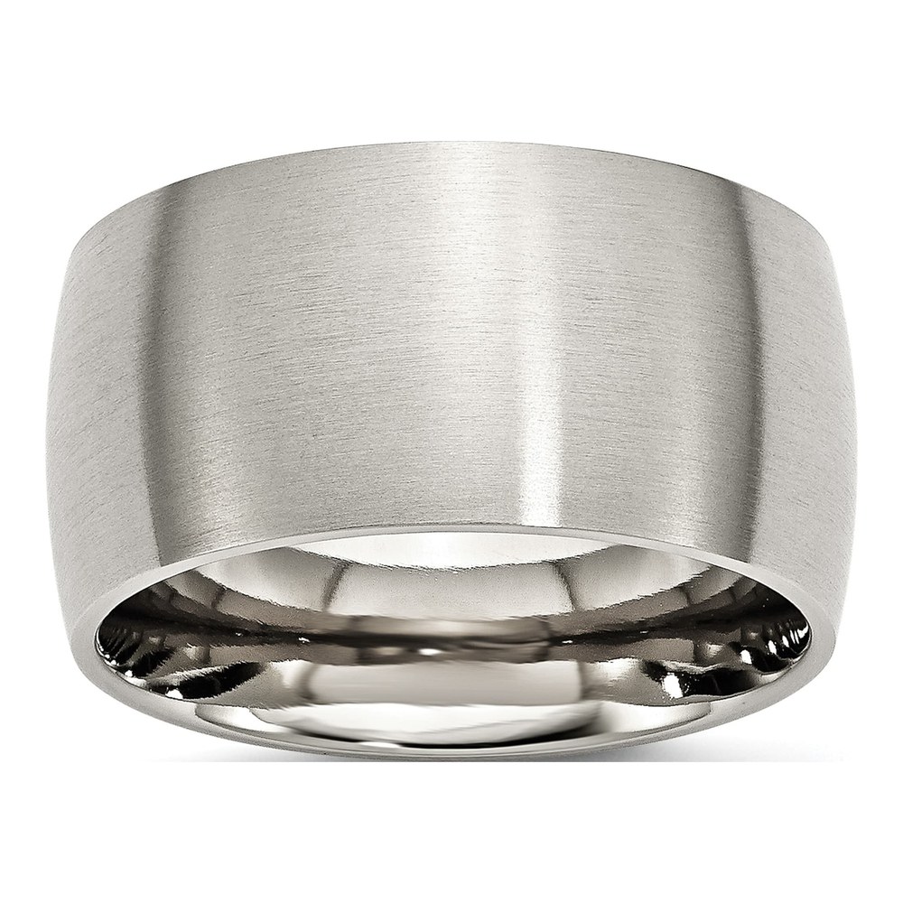 Stainless Steel 12mm Comfort-Fit Wedding Band