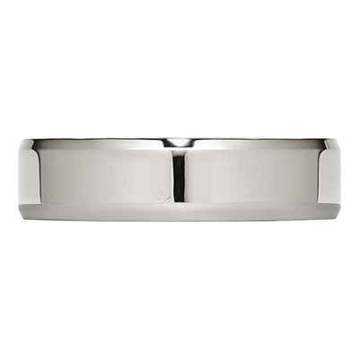 Stainless Steel 6mm Beveled Comfort-Fit Wedding Band – view 6
