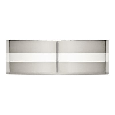 Stainless Steel 8mm Flat Wedding Band – view 4