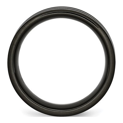 Black Stainless Steel 8mm Carbon Fiber Wedding Band – view 2