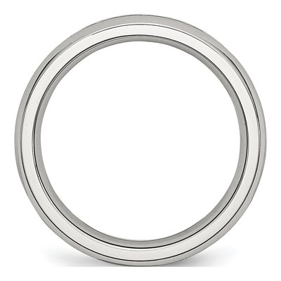 Stainless Steel CZ April Clear Ring – view 4