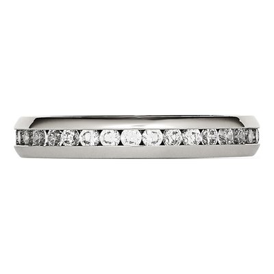Stainless Steel CZ April Clear Ring – view 5