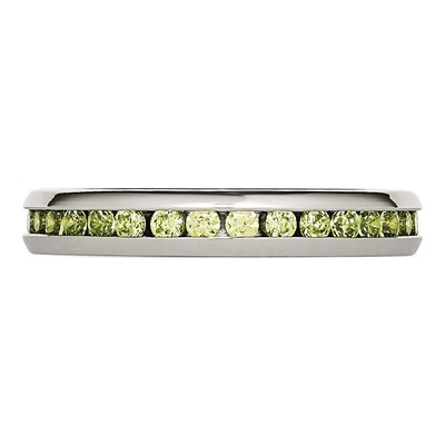 Stainless Steel CZ August Birthstone Look Ring – view 5