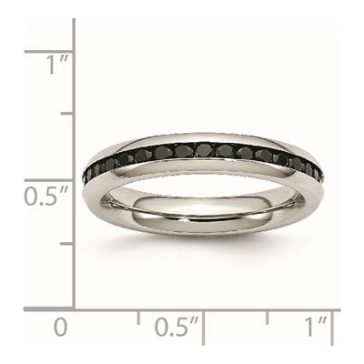 Stainless Steel CZ Ring – view 8
