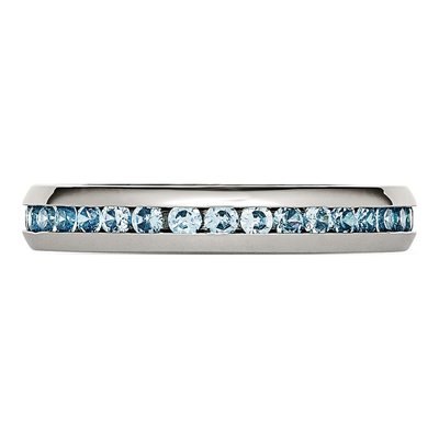 Stainless Steel CZ December Teal Ring – view 5