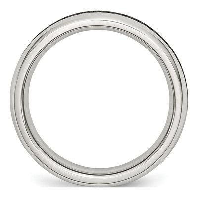 Stainless Steel CZ February Ring – view 4