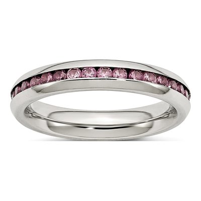 Stainless Steel CZ Ring