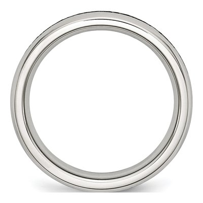 Stainless Steel CZ March Ring – view 4
