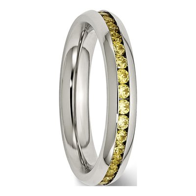 Stainless Steel CZ November Birthstone Ring – view 6