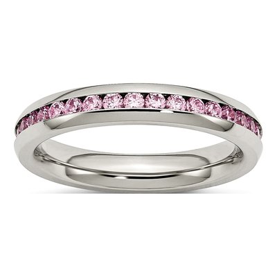Stainless Steel CZ Ring